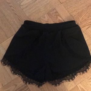 Aqua lace detailed shorts